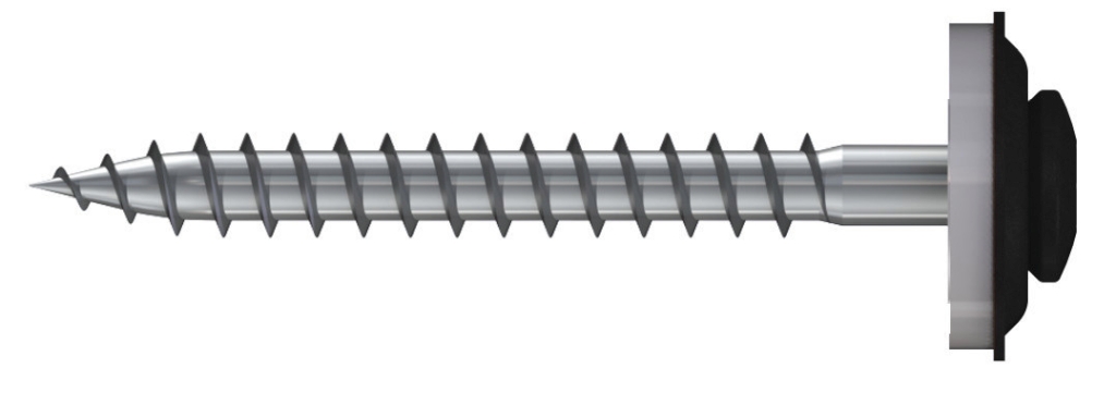 Bild von Spenglerschrauben Linsensenkkopf (4,5x25) TX20 (15 mm Dichtscheibe) Edelstahl A2, kopflackiert RAL 9005 Tiefschwarz, VE 200 (VPE=200 Pkg. (200))