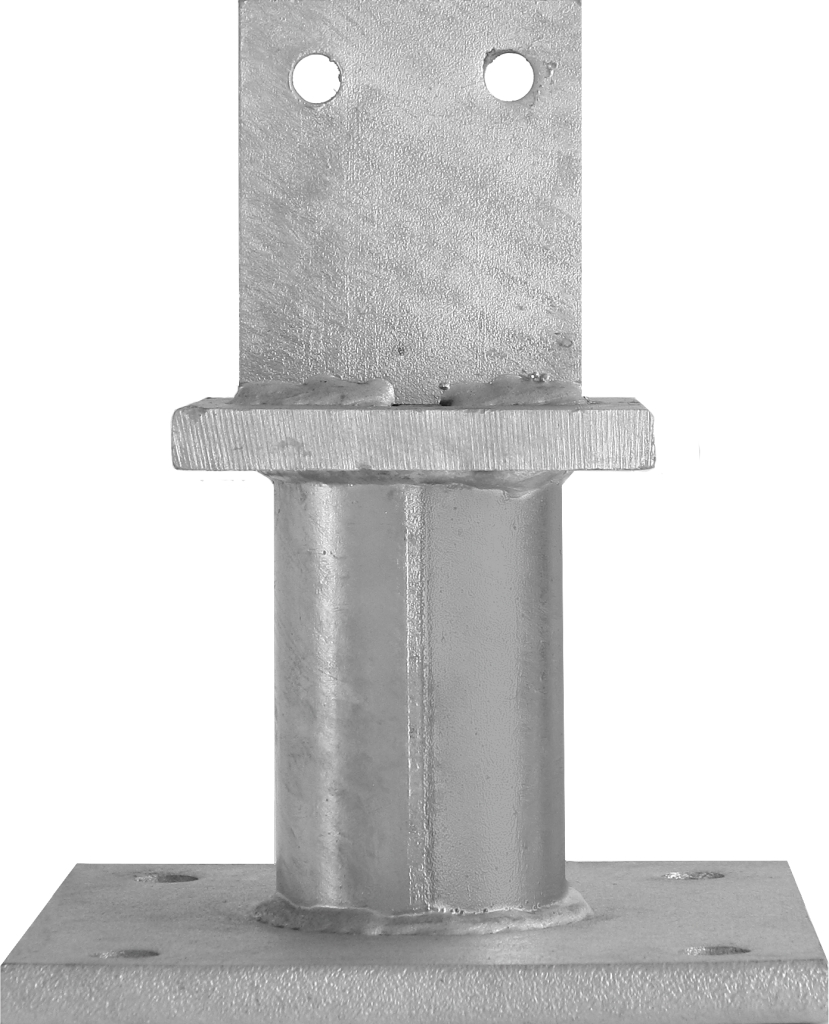 Bild von GH-Stützenfuß Typ T05 auf Beton, 90x105mm, Rohr 70x148mm (VPE=1 Stück)