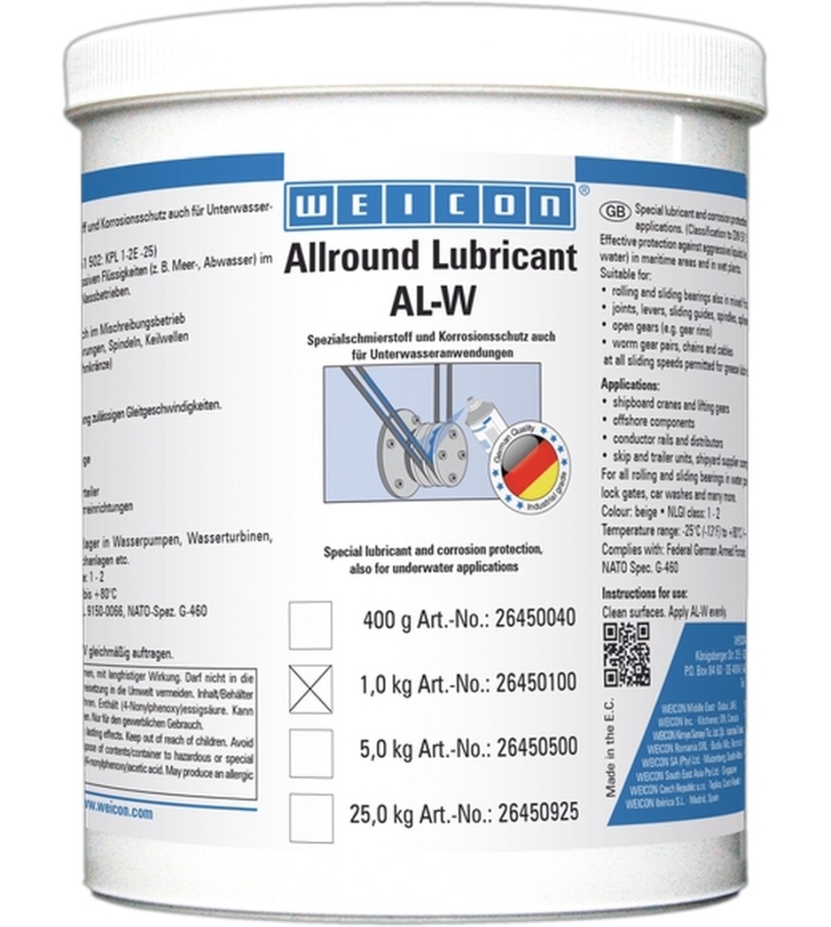 Bild von WEICON AL-W Hochleistungsfett 1,0 kg (VPE=1 Stück)