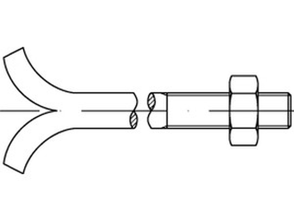 Bild von DIN 529 Mu Stahl M 8x80 (galv. verzinkt) Steinschrauben - Pkg. (50) (VPE=50 Pkg. (50))