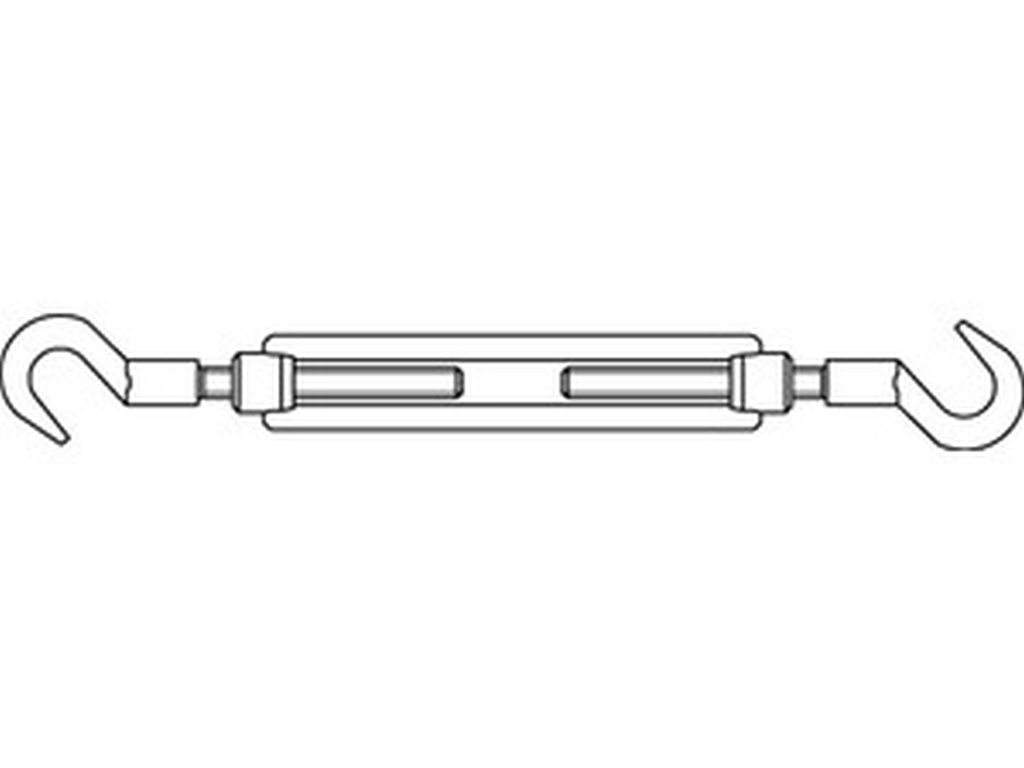 Bild von DIN 1480 Stahl SP HH M 10 (galv. verzinkt) Spannschlösser, geschmiedet - Pkg. (1) (VPE=1 Stück)