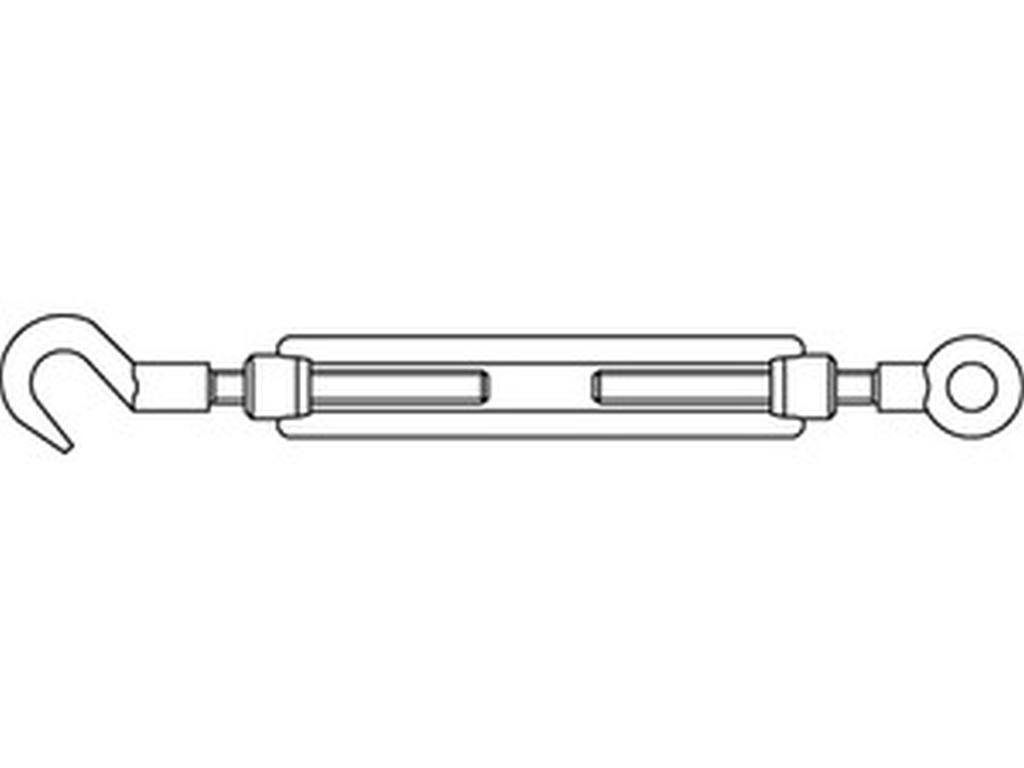 Bild von DIN 1480 Stahl SP RH M 14 (galv. verzinkt) Spannschlösser, geschmiedet - Pkg. (1) (VPE=1 Stück)