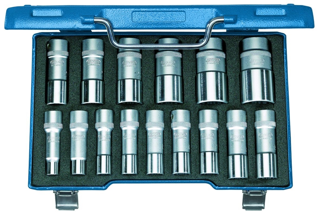 Bild von Gedore - Steckschlüssel-Satz 1/2'' 15-tlg UD 10-32 mm - Ratschenkasten - Nusskasten (VPE=1 Stück)