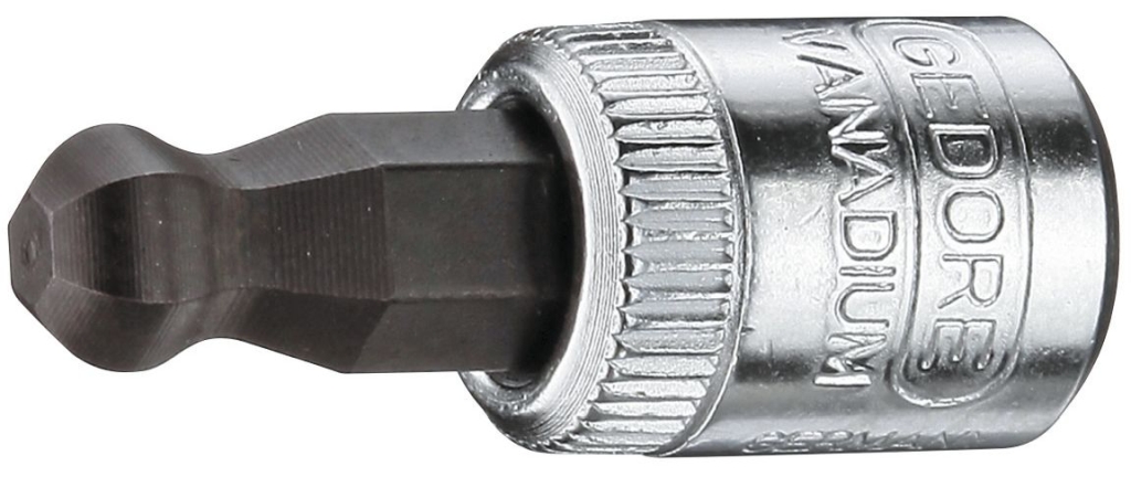 Bild von Gedore - Schraubendrehereinsatz 1/4'' Kugelk. Innen-6kt 4 mm (VPE=1 Stück)