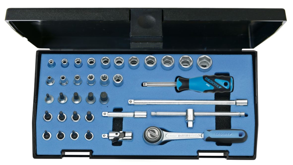 Bild von Gedore - Steckschlüssel-Satz 1/4'' 36-tlg 6-kant IN-TX-ITX - Ratschenkasten - Nusskasten (VPE=1 Stück)