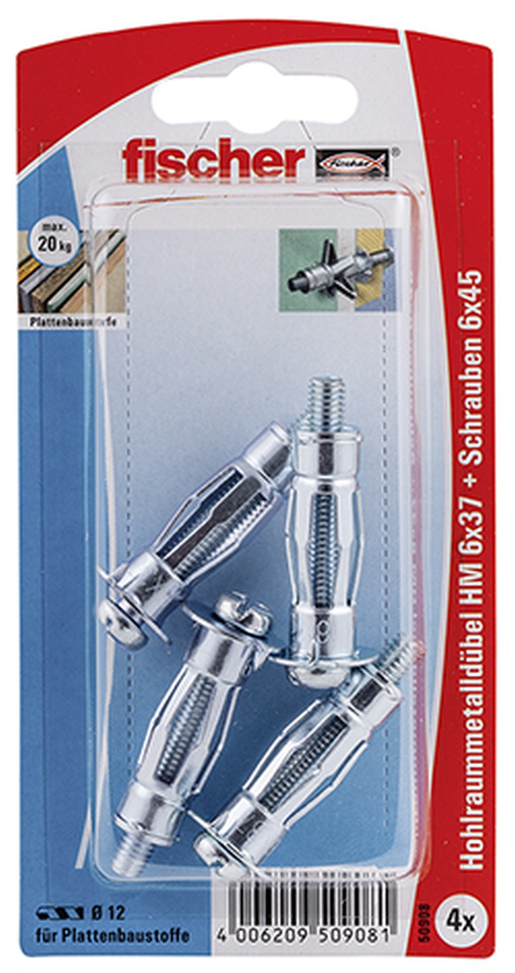 Bild von Hohlraum-Metalldübel HM 6x37 S K (4) (VPE=1 Stück)