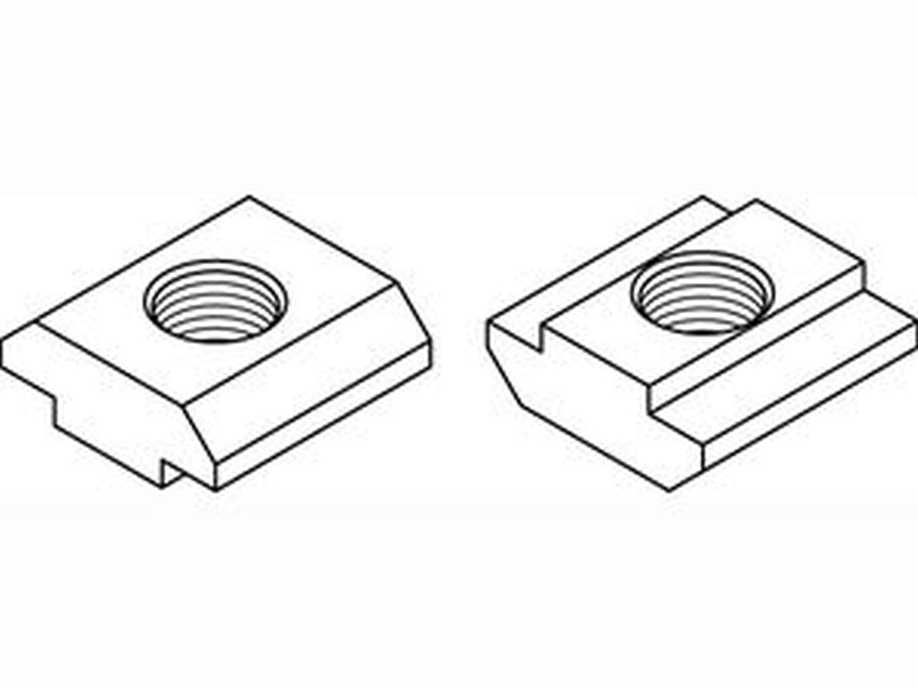 Bild von ART 87012 Muttern für T-Nuten St. gal Zn 8 mm, M 6 mit Führungssteg gal Zn VE=S (VPE=1000 Pkg. (1000))