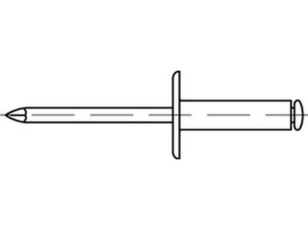 Bild von (88409) - Blindniete FLAKO - K12 4 x 6 - Alu/Stahl - VE=500 (VPE=500 Pkg. (500))