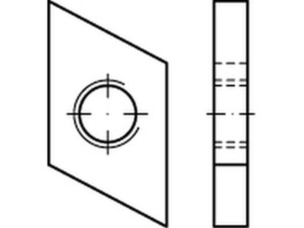 Bild von ART 88951 Hammerkopf Gewindeplatte Typ 28/15, M 6 , gal Zn gal Zn VE=S (VPE=100 Pkg. (100))