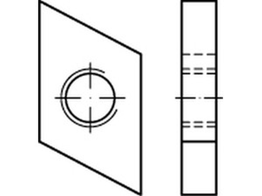 Bild von ART 88952 Hammerkopf Gewindeplatte Typ 38/17, M 6 , gal Zn gal Zn VE=S (VPE=100 Pkg. (100))