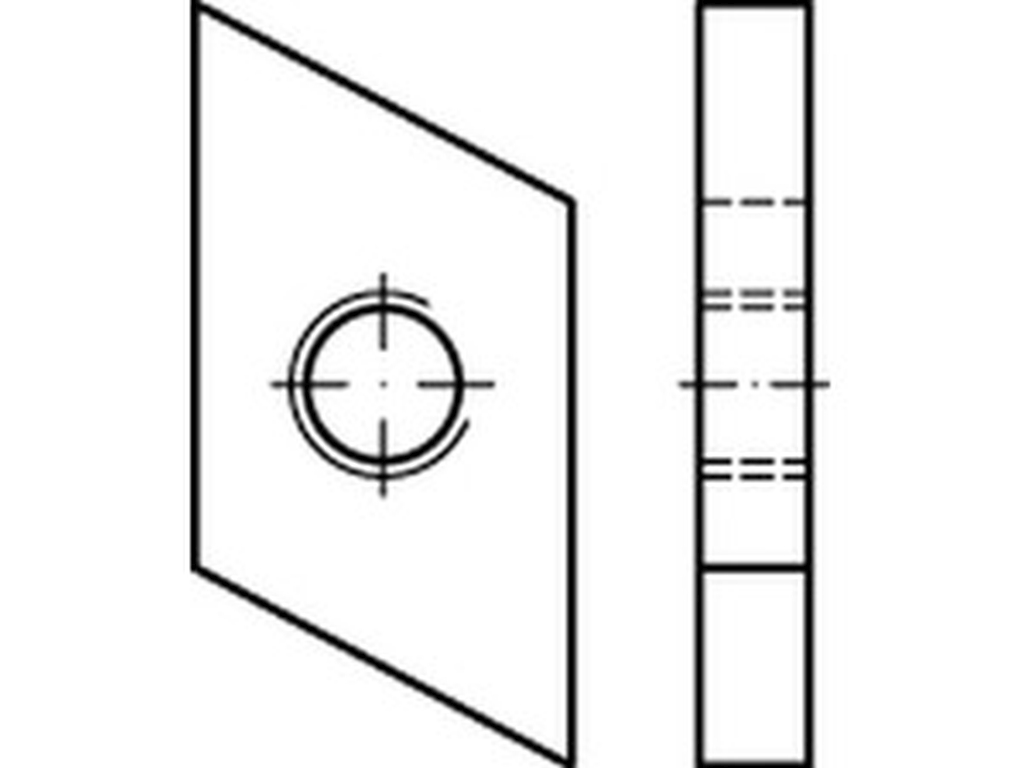 Bild von ART 88953 Hammerkopf Gewindeplatte Typ 50/40, M 6 , gal Zn gal Zn VE=S (VPE=100 Pkg. (100))