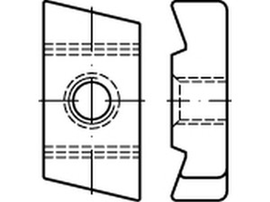 Bild von ART 88955 Hakenkopf Gewindeplatte Typ 50/30, M 8 , gal Zn gal Zn VE=S (VPE=50 Pkg. (50))